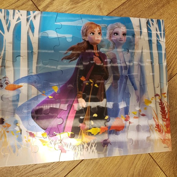 DISNEY FROZEN HOLOGRAM PUZZLE - 48 PIECE - OLAF, ANNA, ELSA - Picture 7 of 8